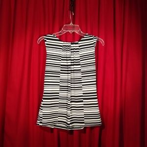 Dressy, Scoop Neck, Black and White, Tank